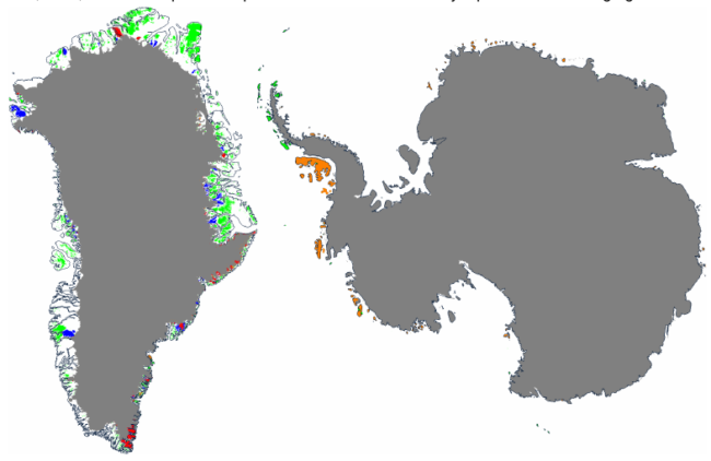 figure of Greenland and Antarctica