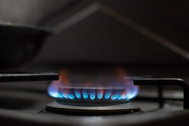 Gas stove flame