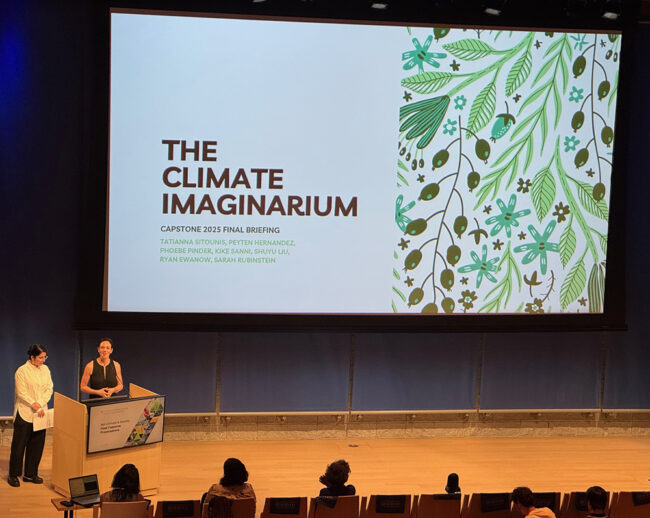 Climate and Society students present summer capstone projects