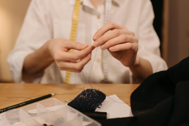 Person sewing