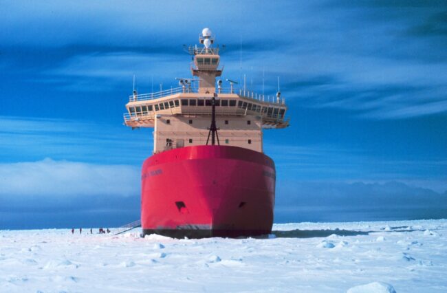 Nathaniel B. Palmer icebreaker vessel on ice