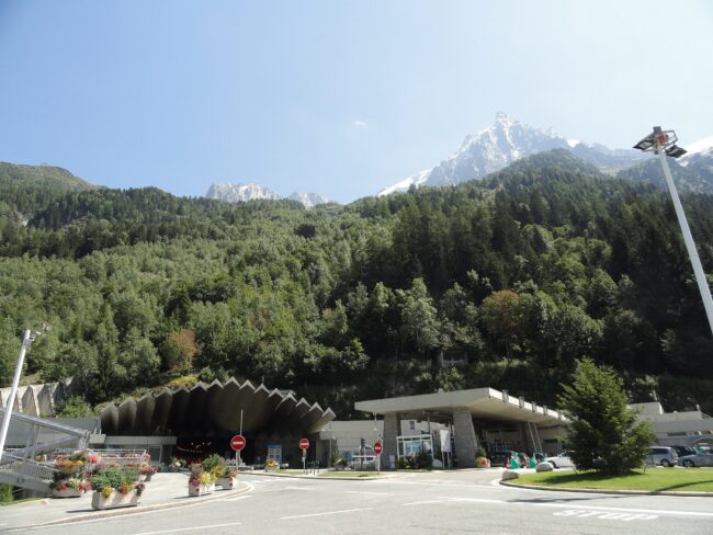 The entrance to the Mont Blanc Tunnel