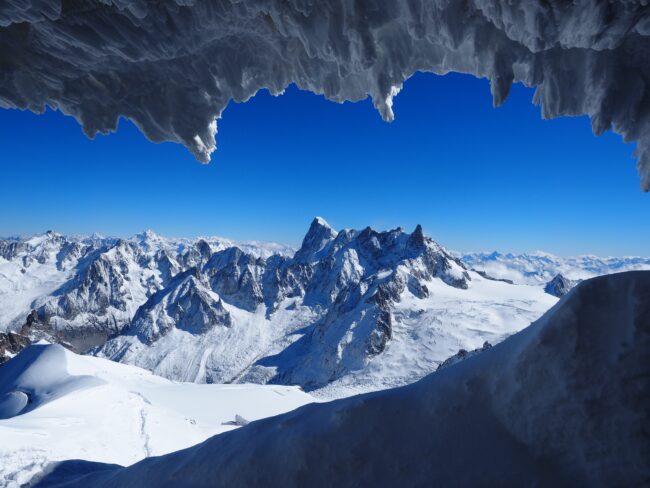 Grandes Jorasses, a mountain within the Mont Blanc massif between France and Italy.